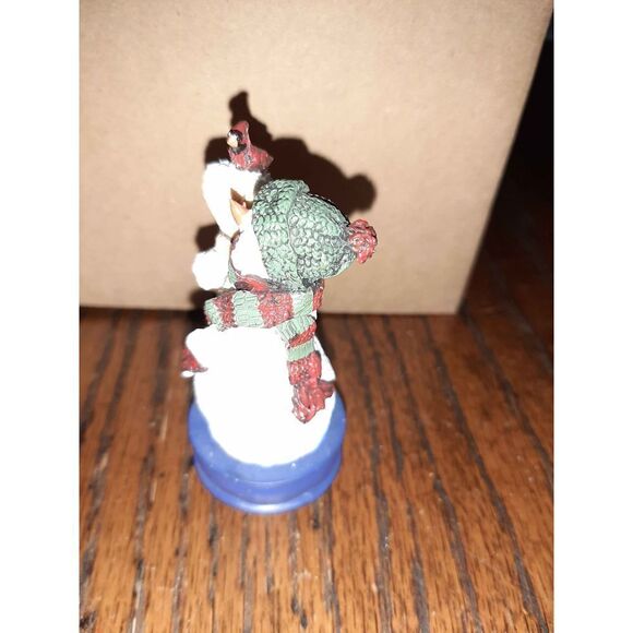 Set of 2 Miniature Snowmen Winter Christmas Seasonal Holiday Decorations Decor - Picture 9 of 12